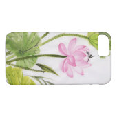 Coques Case-Mate iPhone Peinture d'aquarelle de la fleur de Lotus 2 (Dos (Horizontal))