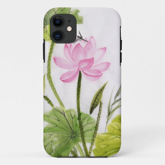 Coques Case-Mate iPhone Peinture d'aquarelle de la fleur de Lotus 2 (Dos)