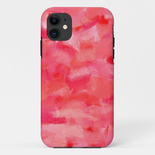 Coques Case-Mate iPhone Peinture d'art Abstrait rose chaud 4 (Dos)