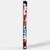 Coques Case-Mate iPhone Peinture d'art Abstrait Rouge Bleu Blanc Monogramm (Verso / Droite)