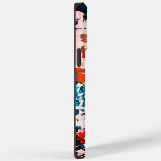 Coques Case-Mate iPhone Peinture d'art Abstrait Rouge Bleu Blanc Monogramm (Verso / Droite)