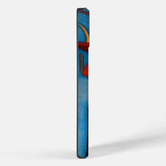 Coques Case-Mate iPhone Peinture d'art bleu orange Abstrait Kandinsky (Verso / Droite)
