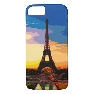 Coque iPhone 7 Peinture d'art de Tour Eiffel