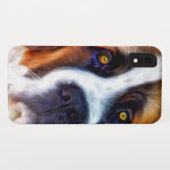 Coques Case-Mate iPhone Peinture de chien de St Bernard (Dos (Horizontal))