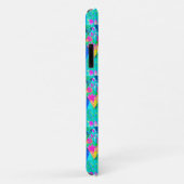 Coques Case-Mate iPhone Peinture de courtepointe avec Hydrangea et Blues (Dos/Droite)