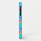 Coques Case-Mate iPhone Peinture de courtepointe avec Hydrangea et Blues (Dos/Gauche)