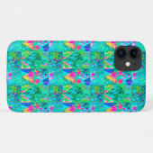 Coques Case-Mate iPhone Peinture de courtepointe de jardin avec Hydrangea (Dos (Horizontal))
