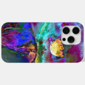 Coques Case-Mate iPhone Peinture de fleur sarcelle violet élégant romantiq (Verso (horizontal))