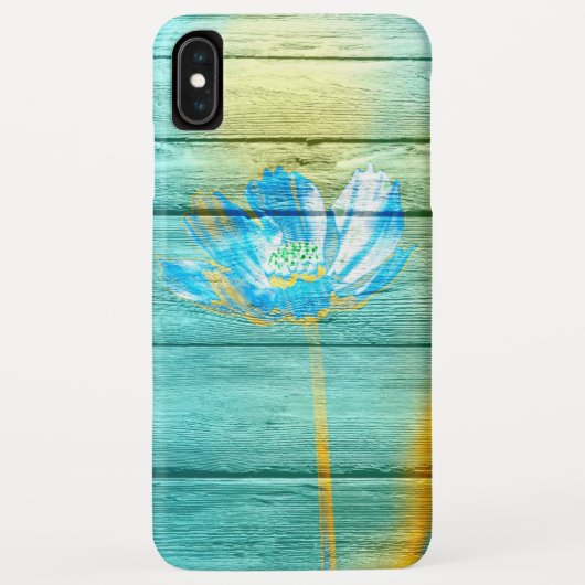 Coques Case-Mate iPhone Peinture de fleurs acrylique sur bois (Dos)