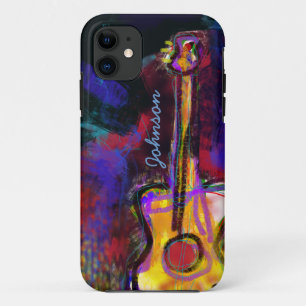 Coques Pour iPhone peinture de guitare de couleur personnalisée
