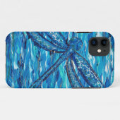 Coques Case-Mate iPhone Peinture de libellules bleues (Dos (Horizontal))