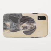 Coques Case-Mate iPhone Peinture de linge bluetick - mignon chien original (Dos (Horizontal))