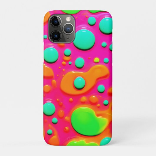 Coques Case-Mate iPhone Peinture de néon L'art de bulle (Dos)