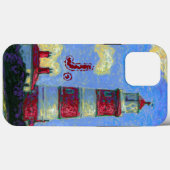 Coques Case-Mate iPhone Peinture de phare Pastel et votre lettre (Verso (horizontal))