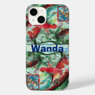 Coque Pour iPhone 14 Peinture de poissons de carpe de Koi