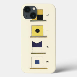 iPhone 13 Coque Peinture de quatre drapeaux avec la voile écrite