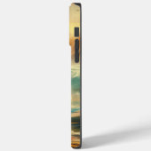 Coques Case-Mate iPhone Peinture de surf à la plage de Bernedoodle (Verso / Gauche)