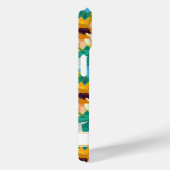 Coques Case-Mate iPhone Peinture de tournesol colorée avec monogramme (Verso / Droite)