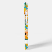 Coques Case-Mate iPhone Peinture de tournesol colorée avec monogramme (Verso / Gauche)