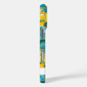 Coques Case-Mate iPhone Peinture de tournesol monogrammée (Verso / Droite)
