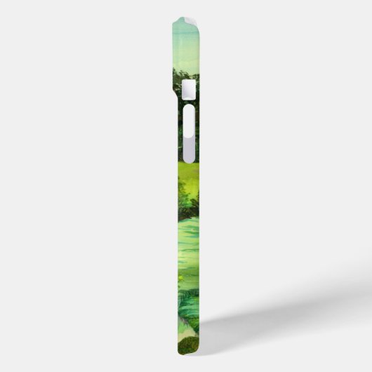 Coques Case-Mate iPhone peinture de vallée verte Aquarelle (Verso / Gauche)