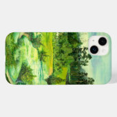 Coques Case-Mate iPhone peinture de vallée verte Aquarelle (Verso (horizontal))
