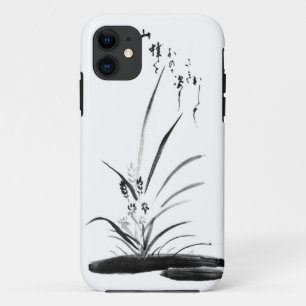 Coques Pour iPhone Peinture de zen d'orchidée et d'abeille