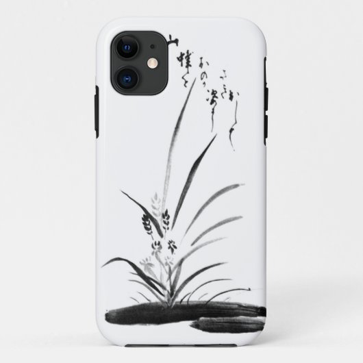 Coques Case-Mate iPhone Peinture de zen d'orchidée et d'abeille (Dos)