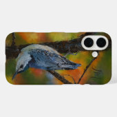 Coques Case-Mate iPhone Peinture d'oiseaux nuthatch à poitrine blanche Nom (Verso (horizontal))