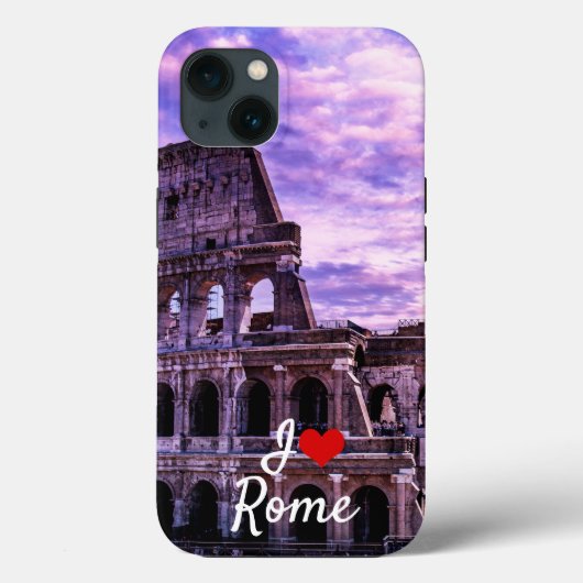 Coques Case-Mate iPhone Peinture du Colisée à Rome au coucher du soleil (Verso)