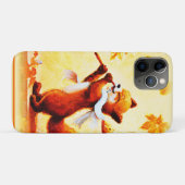 Coques Case-Mate iPhone Peinture d'un heureux Renard Rouge chantant. Comma (Dos (Horizontal))