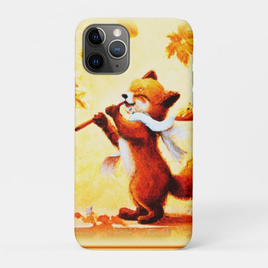Coques Case-Mate iPhone Peinture d'un heureux Renard Rouge chantant. Comma (Dos)