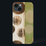 iPhone 13 Case Peinture en panneau de bois de tonalité Terre avec<br><div class="desc">Créé par Norman Wyatt, Jr., ce tableau a été réalisé en utilisant le procédé français connu sous le nom de Giclee pour vaporiser des gouttelettes d'encre sur une toile. Perdez-vous dans les cercles concentriques, la fusion des couleurs de la terre à travers le tableau, ou le panneau de bois de...</div>