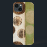 iPhone 13 Case Peinture en panneau de bois de tonalité Terre avec<br><div class="desc">Créé par Norman Wyatt, Jr., ce tableau a été réalisé en utilisant le procédé français connu sous le nom de Giclee pour vaporiser des gouttelettes d'encre sur une toile. Perdez-vous dans les cercles concentriques, la fusion des couleurs de la terre à travers le tableau, ou le panneau de bois de...</div>