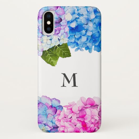 Coques Case-Mate iPhone Peinture florale d'aquarelle d'hortensia du (Dos)