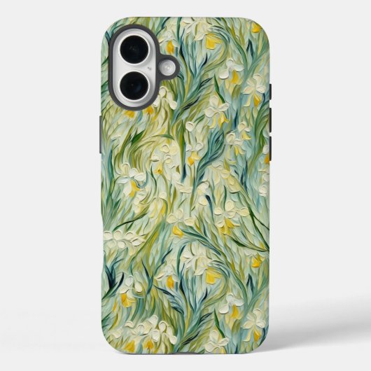 Coques Case-Mate iPhone Peinture florale Starry Night d'inspiration textur (Verso)