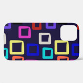 Coques Case-Mate iPhone peinture géométrique carré, graphisme design trans (Verso (horizontal))