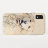 Coques Case-Mate iPhone Peinture Golden Retriever - Joli art original chie (Dos (Horizontal))