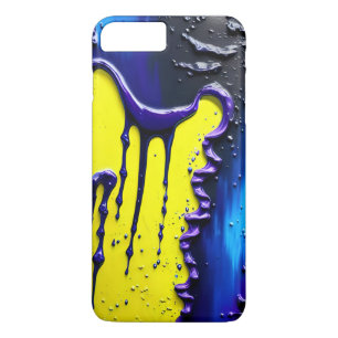 Case-Mate iPhone Case Peinture jaune éclaboussée pourpre séchant Abstrai