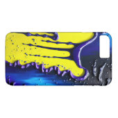 Coques Case-Mate iPhone Peinture jaune éclaboussée pourpre séchant Abstrai (Dos (Horizontal))
