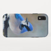 Coques Case-Mate iPhone Peinture Jay Bleu - Art Oiseau Original (Dos (Horizontal))