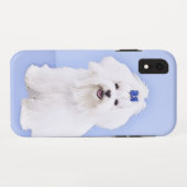 Coques Case-Mate iPhone Peinture maltaise - Joli art original pour chien (Dos (Horizontal))