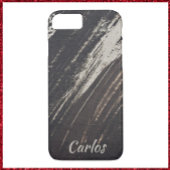 Coques Case-Mate iPhone Peinture Masculine et moderne noir et beige