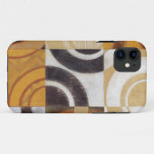 Coques Case-Mate iPhone Peinture moderne avec les motifs circulaires (Dos (Horizontal))