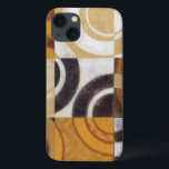 Coques Pour iPhone Peinture moderne avec Motifs circulaires<br><div class="desc">Peint par Norman Wyatt,  Jr. ce tableau moderne présente des motifs circulaires multicolores en neuf carrés. Bon pour un mur qui a besoin d'art aussi bien que quelqu'un qui veut pratiquer son lancer de fléchettes!</div>