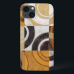 Coques Pour iPhone Peinture moderne avec Motifs circulaires<br><div class="desc">Peint par Norman Wyatt,  Jr. ce tableau moderne présente des motifs circulaires multicolores en neuf carrés. Bon pour un mur qui a besoin d'art aussi bien que quelqu'un qui veut pratiquer son lancer de fléchettes!</div>