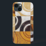 Coques Pour iPhone Peinture moderne avec Motifs circulaires<br><div class="desc">Peint par Norman Wyatt,  Jr. ce tableau moderne présente des motifs circulaires multicolores en neuf carrés. Bon pour un mur qui a besoin d'art aussi bien que quelqu'un qui veut pratiquer son lancer de fléchettes!</div>