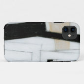 Coques Case-Mate iPhone Peinture noire et blanche abstraite (Dos (Horizontal))