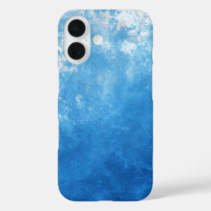 Coques iPhone 16 Peinture Ombrée Bleue