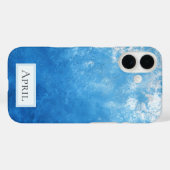 Coques Case-Mate iPhone Peinture Ombrée Bleue (Verso (horizontal))